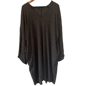 WORKHALL oversized long sleeve dress size small gray